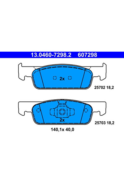 Ate Set Placute Frana Frana Disc Dacia Logan 2/Logan Mcv 2/Sandero 2 Renault ...