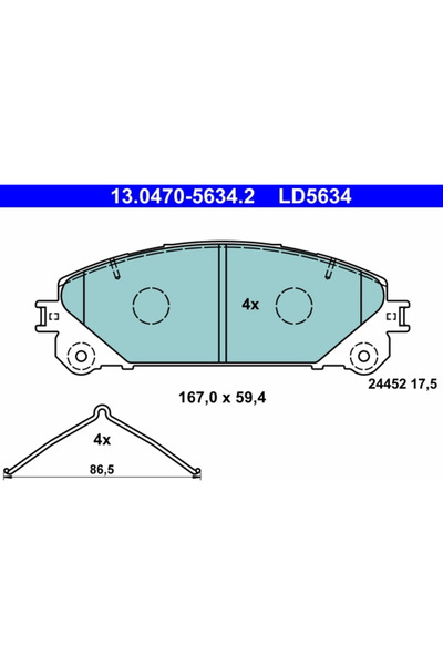 Ate Set Placute Frana Frana Disc Lexus Es/Nx/Rx Toyota Alphard / Vellfire/Cam...