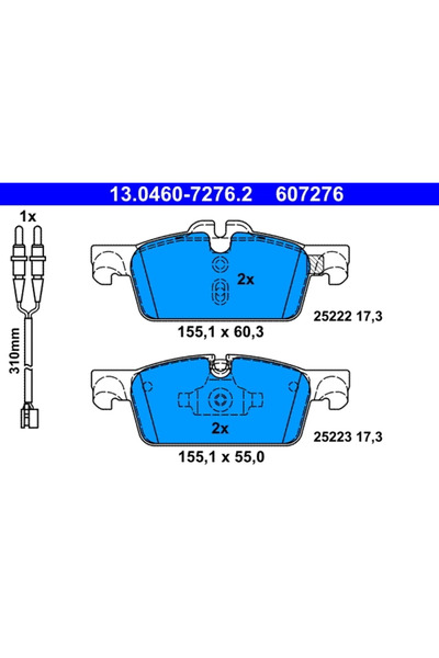 Ate Set Placute Frana Frana Disc Peugeot 508 1/508 Caroserie Inchisa/Combi 20...