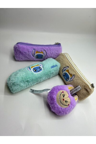 toysmaker Çocuk kalemlik peluş karikatürlü - Makyaj çantası -( 3 adet kalemli...