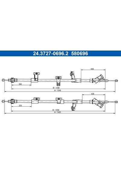 Ate Parking Brake Cable Ford Focus 3