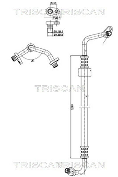 TRISCAN Conducta Presiune Variabila Aer Conditionat Citroen C4 2 Ds Ds 4 / Ds...