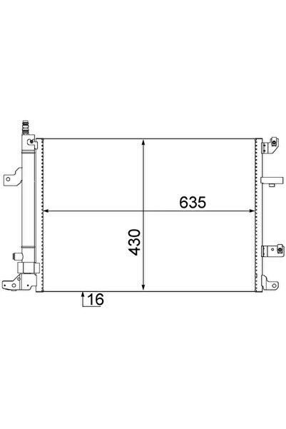 MAHLE Кондензатор за климатик Volvo S60 1/S80 1/V70 2