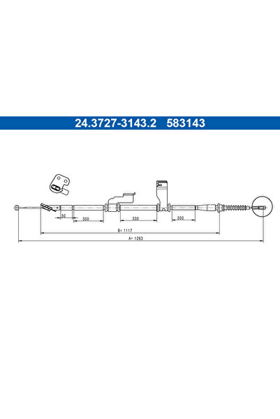 Ate Cablu Frana De Parcare Hyundai I10 1/I10 2