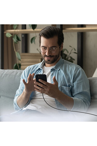 Other Kabel przewód w oplocie USB-C 60W 1.5m - czarny