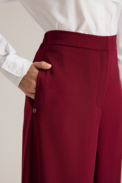 Aker Beli Lastik Detaylı Dökümlü Pantolon Etek