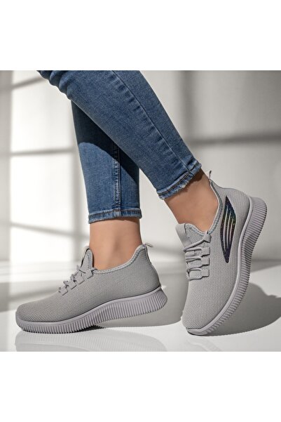 Modlet.ro Women's grey lace-up sports shoes MOD13186