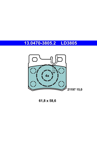Ate Set Placute Frana Frana Disc Mercedes-Benz 124/190/E-Class