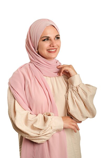 HÜRREM BONE Powder Back Tie Shawl Chiffon Cross Strap Draped 1911_06