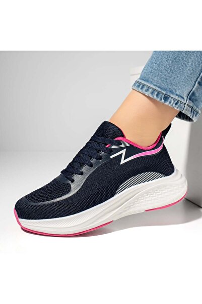 Modlet.ro Women's blue and pink lace-up sports shoes MOD13045