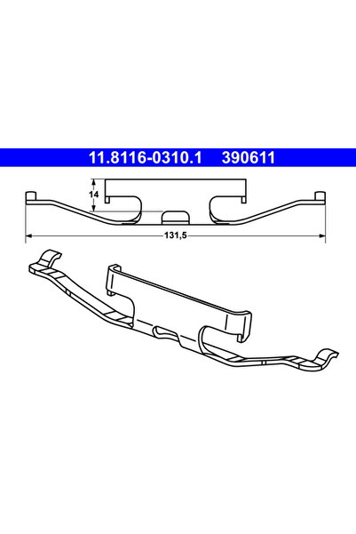 Ate Arc Etrier Frana Vw Multivan T5/Touareg/Transporter T5 Autobuz