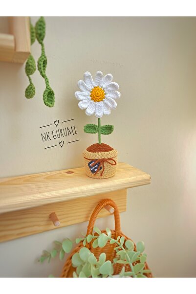 NK GURUMİ Amigurumi Örgü saksıda çiçek
