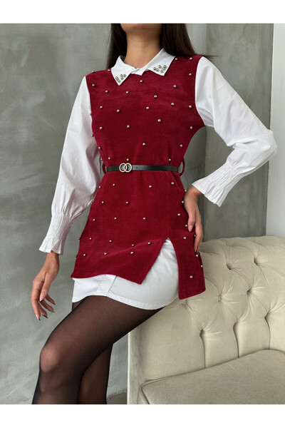 ADAMODA.RO Cămașă tip vestă cu accesoriu pentru curea