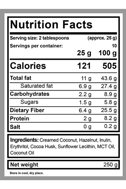 Perfect Keto Fındık+MCT sürülebilir fındık ezmesi şekersiz, glutensiz, vegan, düşük karbonhidrat, ketojenik 250gr