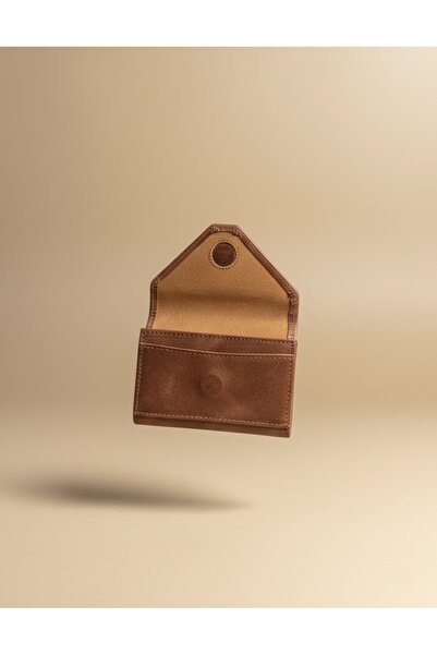 patideri Accordion Leather Card Holder – Genuine Leather, Magnetic, Minimal Model