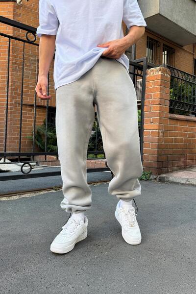 Flaw Wear Adjustable Leg Gray Basic Baggy Sweatpants