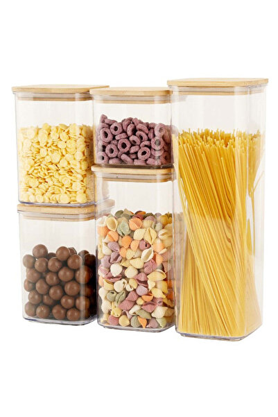 vivimall Food containers kitchen, Bamboo Lid | EcoBox