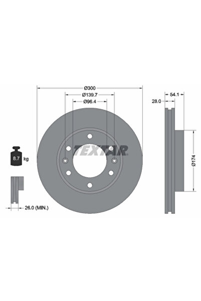 TEXTAR Дискови спирачки Kia Carnival / Grand Carnival 3