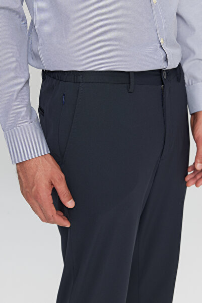 ALTINYILDIZ CLASSICS Men's Navy Blue Slim Fit Slim Fit Side Pocket Casual Trousers