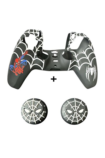 Doreka PS5 Dualsense Spider-Man Koruyucu Silikon Kılıf + Analog silikon Koruyucu