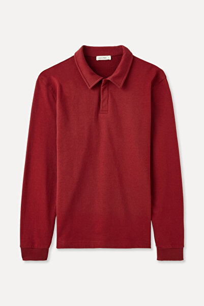 Mudo Loose Fit Buttoned Stand-Up Collar Sweatshirt