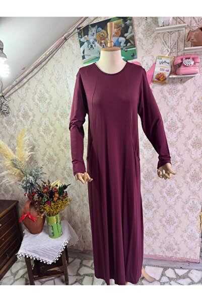 SENTEX Long Sleeve Printed Pocket Long Women's Dress