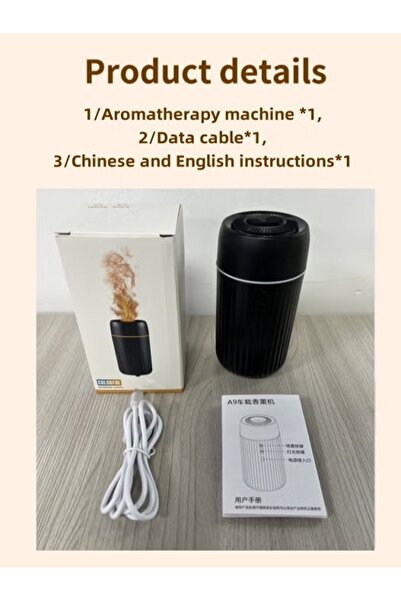 Generic Smart car air freshener with a light flame ✨🔥 Transform your car's atmosphere into a relaxing and refreshing experience. Black color.