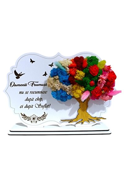 OEM Tablou cu mușchi stabilizat, personalizat, 30x20 cm, Model 4, alb