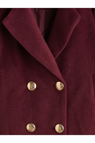 LC Waikiki Lcw Kids Burgundy Girl's Cashmere Coat