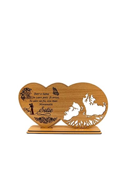 OEM Decoratiune blank inima copacul vietii, personalizata cu mesaj standard p...