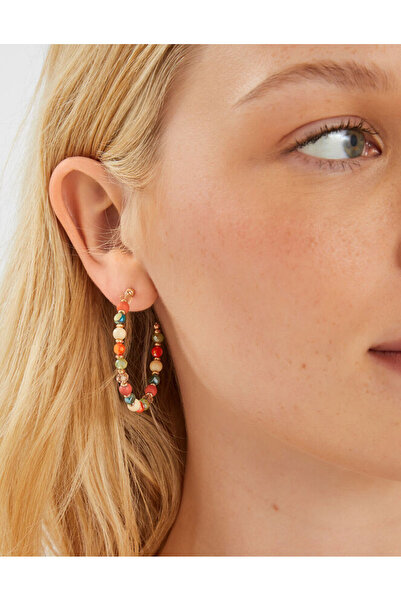 Accessorize Mid Boncuklu Halka Küpe