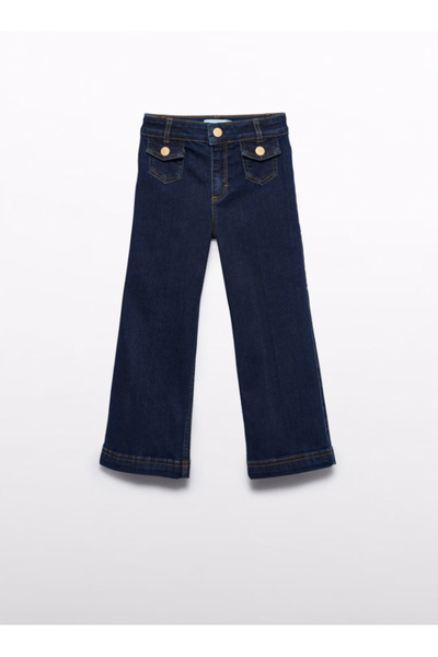 Abel & Lula Girl's Denim Trousers - Navy Blue