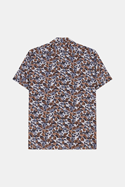 W Collection Gray Short Sleeve Printed Shirt
