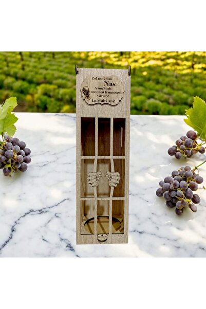 OEM Personalized wine box with standard message, personalized gift for godparents, prison model, dime
