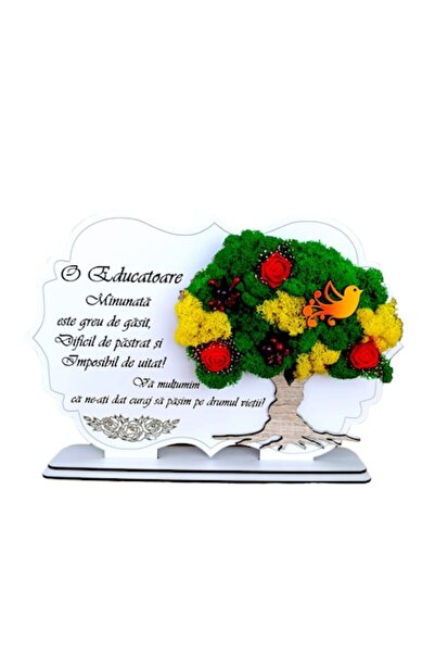 OEM Tablou copac cu licheni stabilizati, personalizat cu mesaj standard pentr...