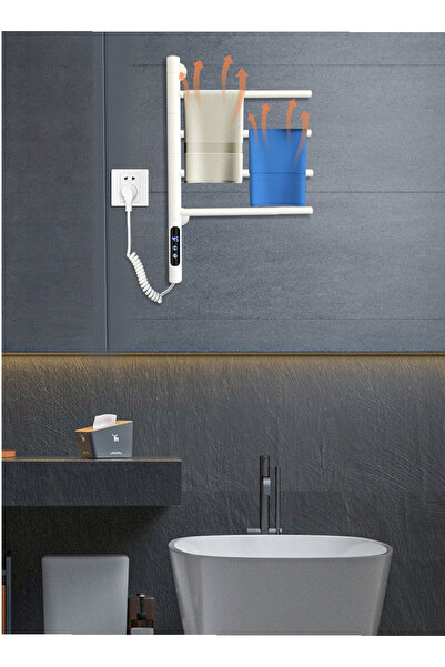 Trendy's Port-prosop electric TRENDYS, 42 x 56 cm, digital, alb mat, cu 4 brațe reglabile