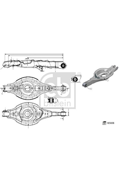 FEBI BILSTEIN Brat Suspensie Roata Partea De Jos Mazda Cx-5