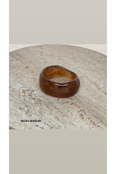 MOD10 Helen Jewelry Brown Bone Acrylic Bracelet