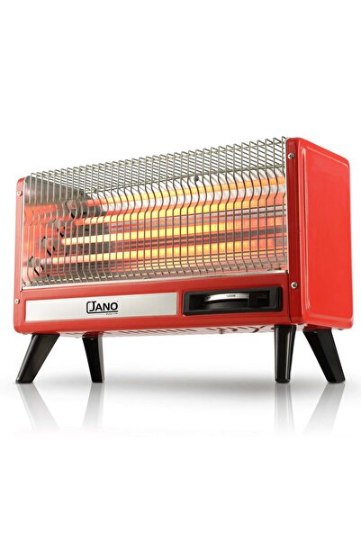 JANO Electric Heater 4 Quartz Heating Elements 2400 W JN07004 Red
