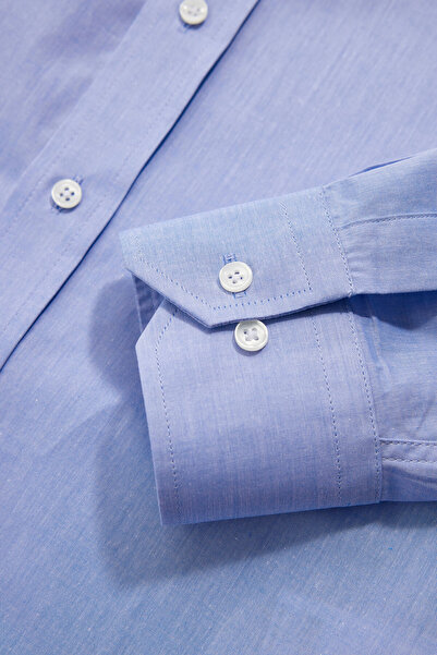 W Collection MAVİ UZUN KOLLU GÖMLEK