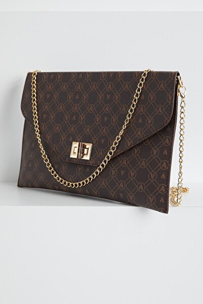 Armine TREND Chain Strap Covered Hand and Shoulder Bag-Brown Arm146