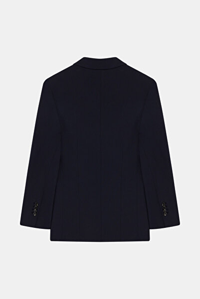 W Collection Dark Blue Mono Collar Jacket