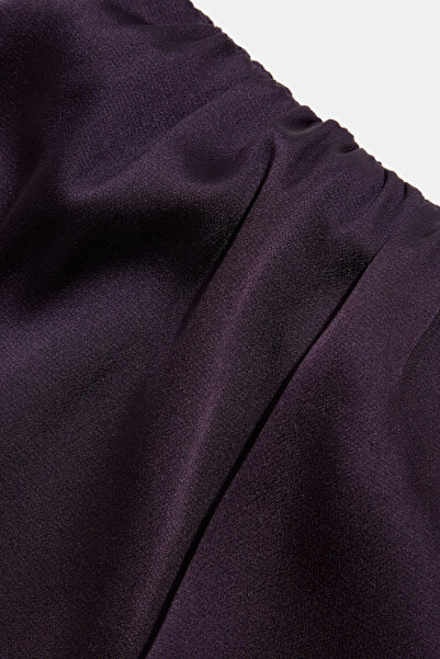 W Collection MÜRDÜM SATEN MİDİ ETEK