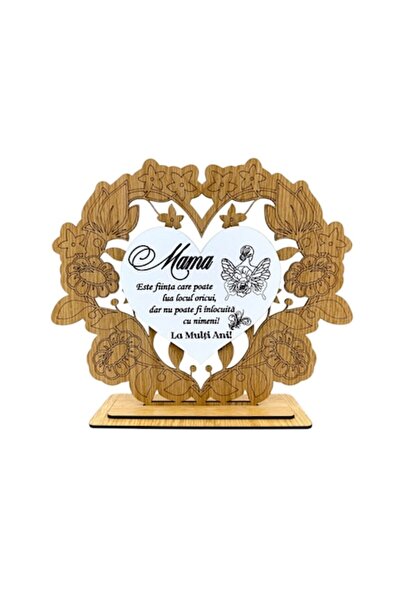 OEM Decoratiune tablou inima, cadou personalizat cu mesaj standard pentru Mam...