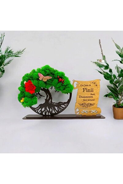 OEM Tree of Life with stabilized lichens, gift for sweethearts, 30x18 cm,