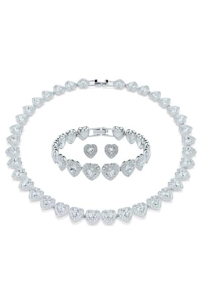 Briliance Angelic Crystal Hearts Jewelry Set