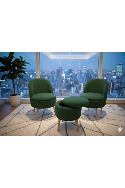 eda hacıoğlu edam bedding group Teddy Kumaş Üçlü Çay Seti Modern Oturma Grubu