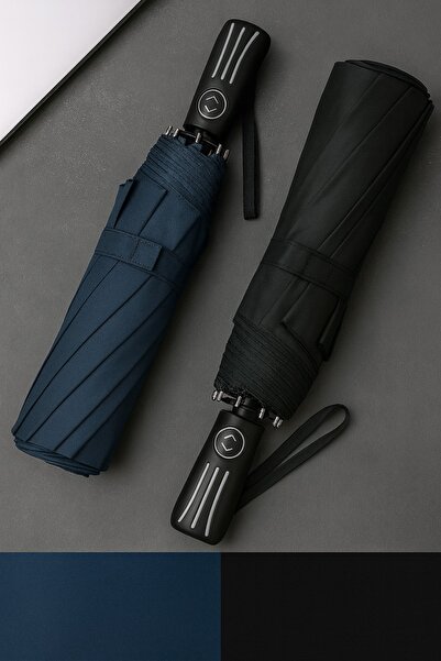 Toptancı Amca 12 Tel Parachase Men's series pongee kumaş Şemsiye Güçlendirilmiş Tel Kılıflı 104 cm Çaplı Şemsiye