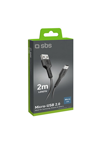 Other Kabel przewód USB-A - Micro-USB 2m - czarny