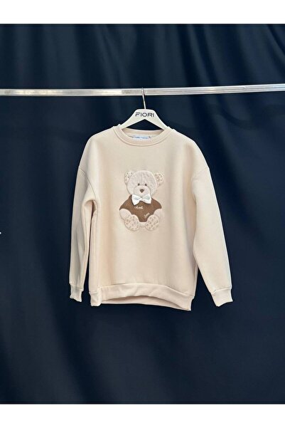 FioriModa Φούτερ με σχέδιο αρκουδάκι με ασπρόμαυρο σχέδιο